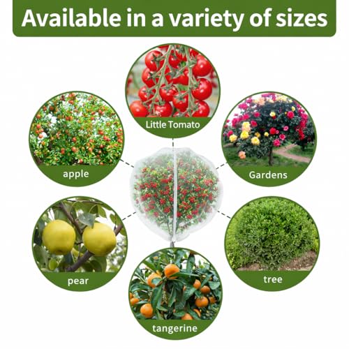 1Pack 13x13ft Large Fruit Tree Netting with Zipper and Drawstring – Anti-Insect, Anti-Bird Protection for Apple, Peach, Cherry Trees and Vegetables – Ideal for Home Gardens,Small Organic Farms - size: 13.1 X13.1ft