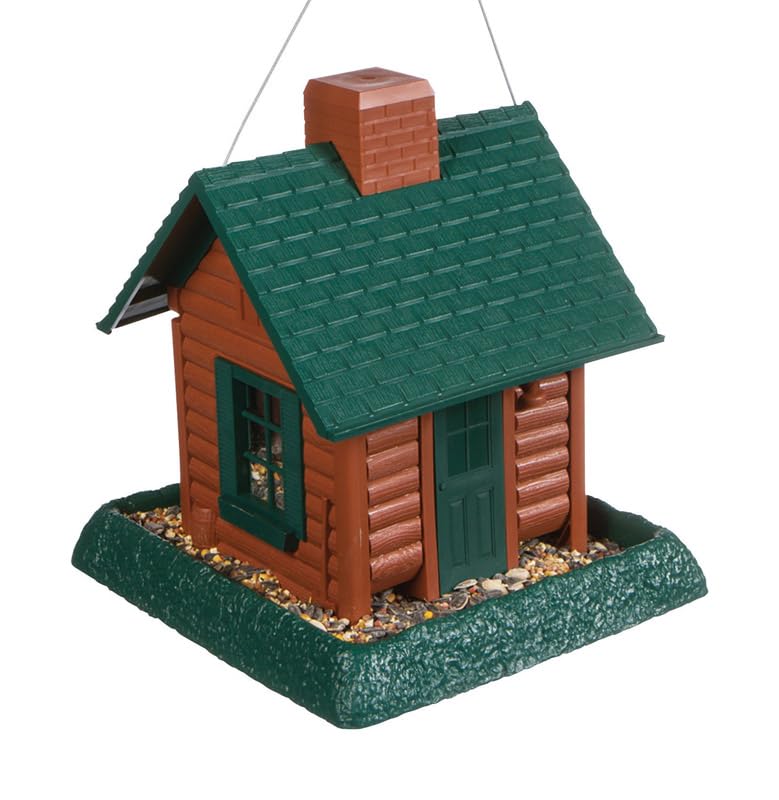 North States 9083 8 Lb Capacity Log Cabin Village Collection Bird Feeder
