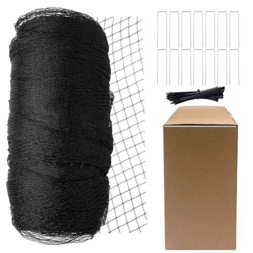 Garden Netting,7.5ft x 65ft Black Bird Netting Heavy Duty,Rabbit,Squirrels,Anti Birds,Larger Bees,Deer,Chicken,Cardinals，Animal Fencing for Fruit Tree & Vegetable Garden - size: 7.5ft x 65ft