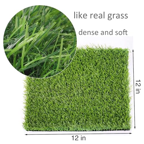 Hamiledyi Chicken Nesting Box Pads 8 Pcs Artificial Grass Rug Carpet Synthetic Turf Mat Nest Box Bedding for Chicken Coop Pet Garden Lawn Indoor Outdoor 12"x12" - size: 8 Pcs Green