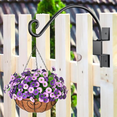 12inch 2 Pack-Swivel Plant Hangers Outdoor Heavy Duty Plant Hanger Bracket, Outside Plant Hook for Hanging Flower Baskets Bird Feeder Lanterns Wind Chimes - size: 12inch