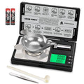 GRAM PRES High Precision Milligram Scale, Digital Mini Pocket Gram Scale | 50g/0.001g Mg Scale for Weighing Powders,Jewelry, Medicine, Gem, Reloading, with Cal Weight, Tweezer ，Tray and Scoop - color: Black