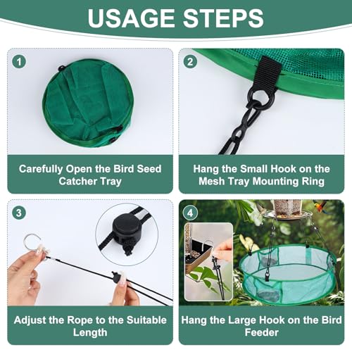 2Pcs Bird Seed Catcher for Outdoor Feeders, Bird Feeder Trays to Catch Seed, Upgraded Version Can Prevent Strong Winds. (16 inches) - style: 16 inches