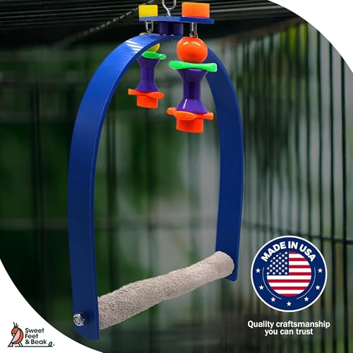 Sweet Feet and Beak Whirly Bird Swing, Large Indoor Pedicure Perch - size: Large