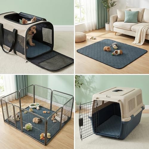 2 Pack Guinea Pig Cage Liners - Washable Guinea Pig Pee Pads, Waterproof Reusable & Anti Slip Guinea Pig Bedding Fast and Super Absorbent Pee Pad for Small Animals Rabbit Hamster Rat - size: 17" 24"（2 pack Polyester）