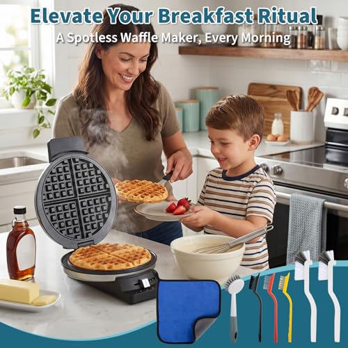 Waffle Maker Cleaner, Mini Waffle Maker Cleaning Brush for Clean Cookie Crumbs, Kitchen Cleaning Brush Kit for Belgian Waffle Maker Flip, Non-Scratch & Deep Clean Waffle Makers Cleaning Tool