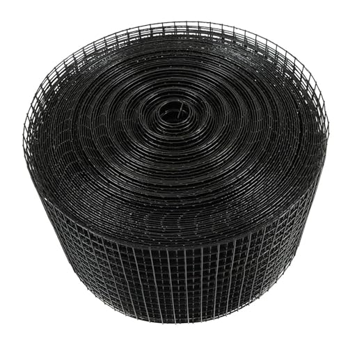 1/2 in Hardware Cloth, 6 in x 98 ft Chicken Wire Fence, Chicken Wire Mesh Roll for Rabbit Cages, Chicken Coop Fences and Poultry Enclosures(19 Gauge, Black) - color: Black, size: 1/2in 6in x 98ft