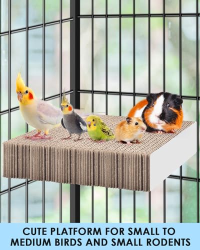 KATUMO Bird Toys, 7.8 Inch Paper Parakeet Shredding Chewing Toys Parrot Perch Platform Conure Foraging Toys for Budgie Cockatiel Lovebird Small Birds - size: Large