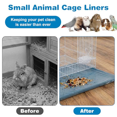 Disposable Bird Cage Liners, 50Pcs Elastic Plastic Birds Cage Tray Liners, Waterproof Birds Cages Tray Liner, Universal Birdcage Liner Bags for Parakeets, Parrots, Bird Cages Accessories(13.7" x 9.8")
