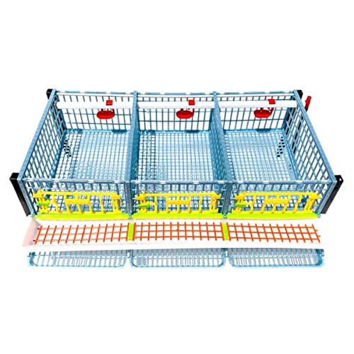 Cimuka Quail Breeding Cage Indoor – 2 Layer Stackable Quail Pens & Coops | 38.6" x 24" x 35.8" Easy Clean, Rust-Free, Plastic Breeder System with Removable Walls & Egg Collection Trays - style: Traditional