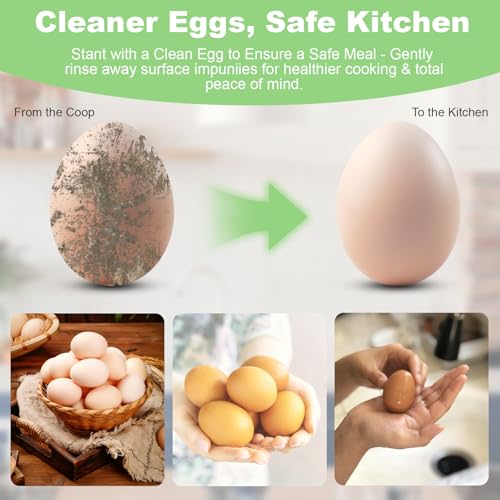 3-Pack Egg Washer, Egg Cleaner Scrubber for Fresh Eggs, and Vegetable Scrubber & Dish Brush Set - Flexible Vegetable Fruit Brush for Potato, Lemon, Cucumber, Cleaning Tools for Kitchen Sink