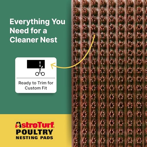 HenGear Nesting Pads, Astroturf NXT v5.2, Washable and Reusable, Small | Nesting Pads for Chicken Coop, Durable AstroTurf Nest Pad Material for Clean Egg Collection, Comfortable Laying Surface - size: Small
