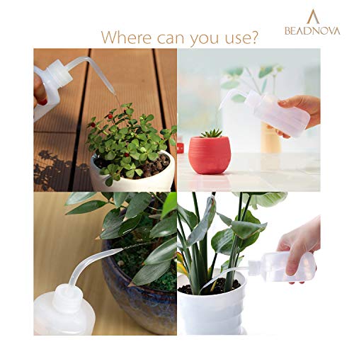BEADNOVA Irrigation Bottle 500ml 17oz Indoor Plant Watering Can Water Squirt Bottle Plastic Rinse Bottle for Eyelash Extensions Eye Wash Tattoo Lab (1pc) - color: 500ml