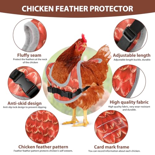 Chicken Saddles for hens,Chicken Apron Back Protector for Hens with Adjustable Strap，Chicken Hen Mating Saddle，Identification Card (White) - color: white