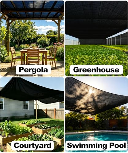 90%-95% Black Sun Shade Cloth 3FT x 6FT, Heavy Duty Outdoor Shade Netting | UV Resistant Breathable Fabric with Reinforced Grommets for Patio Garden Greenhouse Pergola Chicken Coop & Kennel - size: 3 FT X 6 FT, style: 90% Shade