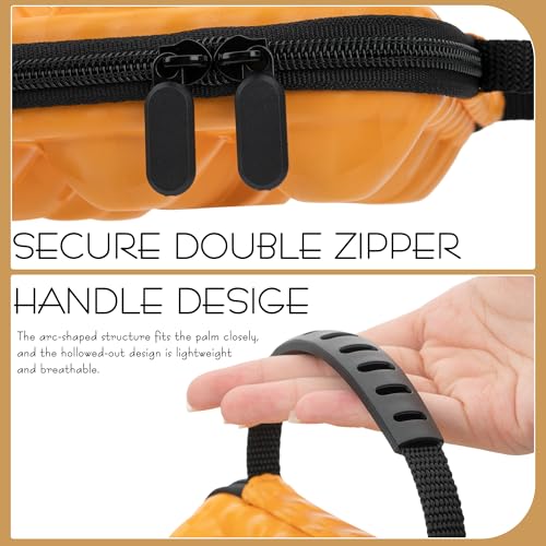 12 Egg Holder for Camping, Shockproof EVA Egg Carrier with Handle, Portable 12-Grid Egg Container for Outdoor Picnic & Travel, Protective Egg Case for RV & Hiking, Hard Shell Storage Box