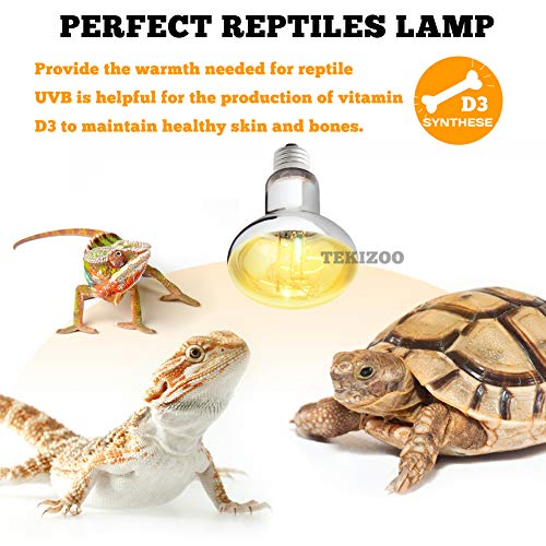 UVA UVB Sun Lamp High Intensity Self-Ballasted Heat Basking Lamp/Light/Bulb for Reptile and Amphibian (125W)
