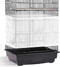 Adjustable Birdcage Seed Catcher Feather Catcher Bird Cage Cover Net Airy Soft Skirt Guard Birdcage Nylon Mesh Netting for Parrot Macaw Parakeet Round Square Cage (118 x 16 Inch, White) - color: White, size: 118 x 16 Inch