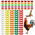 110 Pcs Chicken Leg Rings, Number Chicken Identification Hand Rings
