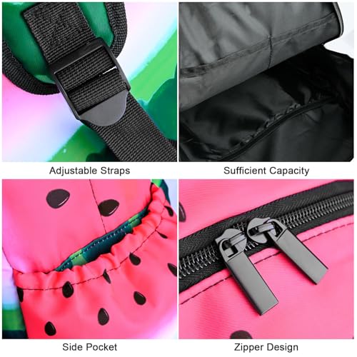 Watermelon Kids Backpack School Backpack Teens Bookbag for Girls Boys Hiking Camping Travel Sports - color: Watermelon