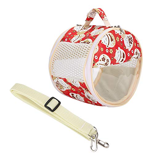Hamster Transparent Bag Bird Squirrel Parrot Golden Hamster Hedgehog Outdoor Travel Visible Portable Carrier (Lucky Cat) - size: Lucky Cat