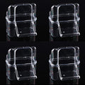 4 Pcs Bird Cage Feeder Plastic Cups Acrylic Feeding Bowl Anti- Splashing Water Food Feeder Box (for Bird Cage with Spring Door)