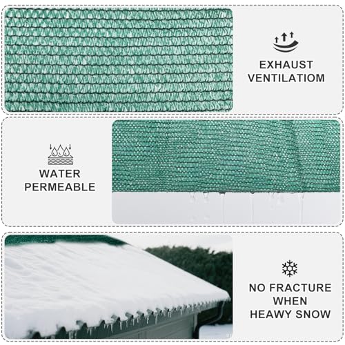 SUNNY GUARD Sun Shade Cloth, 6.5 x 10 FT Green HDPE Mesh | 65-75% Breathable shade cover creates a cooler space for plants, vegetables, greenhouses, patios, chicken coops, and kennels - color: 70 SHADE-GREEN, size: 6.5 FT x 10 FT