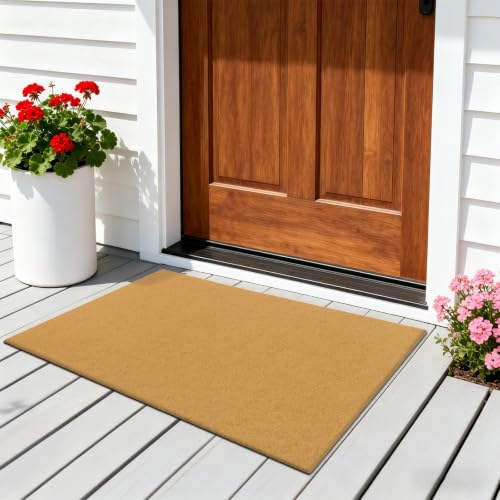 SHACOS 32x48 Artificial Coir Door Mat Indoor Outdoor | Non-Slip, Dirt Trapping, Low Pile 0.3", Welcome Doormat, Front Door Porch Entryway Patio Entrance - color: Artificial Coir, size: 32x48"