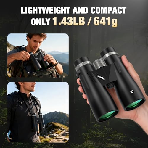 15x52 High Power Binoculars for Adults Hiking Safari Travel Sports | Bright BAK4 Prism,FMC Lens,Shockproof,Waterproof,Fogproof for Stargazing
