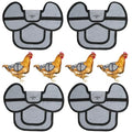 COOPED UP Canvas Chicken Saddle for Medium-Large Hens with Larger Wing Cover and Adjustable Straps - Gray, 4 Pack - color: Grey