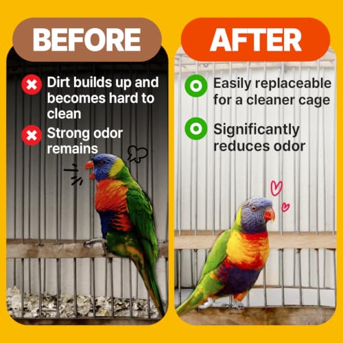 T TORTO9 Bird Cage Liner - 120 Paper Sheets, 14" x 15", 1.7 lb - Ideal for Pet Habitats, Bulk Pack for Long-Lasting Use, Newsprint Texture, Convenient Parcel Packaging - size: 14 x 15 in