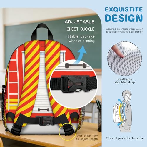 Ambulance School Backpack For Boys Toddler Bookbag Child School Bag Kindergarten Elementary Toddler Bag Gift Ideas Backpack for Boys Girls Bookbag for Kids Toddlers Casual Travel - color: Ambulance