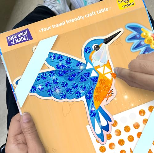 Imagimake Mirror Mosaic - Birds, 5 Templates, 450+ Stickers | Mess-Free Craft Activity, Screen-Free Creative Art Kit for Kids, Birthday Gift for Boys & Girls Ages 3,4,5,6,7 Years Old - style: 6. Birds
