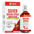 SHEVAT VITAMINS Silver Wound Spray for Chickens & Birds – Gentle Skin Relief for Scrapes, Cuts, Rashes & Irritation – Non-Stinging, Alcohol-Free, Safe for Feathers & Skin – 120ml (4oz)