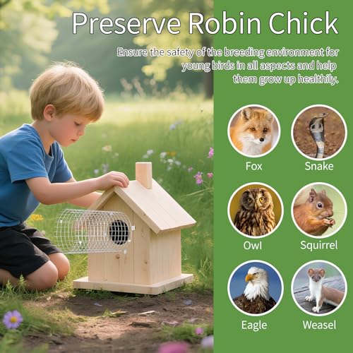 Bluebird House Protector Guards, 2 Sets Stainless Steel Birdhouse Predator Guard for Keeping Out Predators and Their Babies Safe, Easy to Install