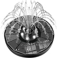 SZMP Solar Water Fountain Upgraded 100% Glass Panel, 3.5W Solar Powered Fountains Built-in 2000 Battery with 7 Nozzle & 4 Fixer, Solar Fountain Pump for Bird Baths, Pond, Outdoor - color: Black Panel White