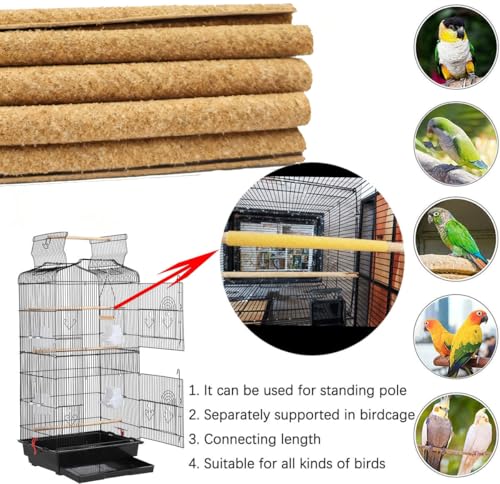 20-Pack Sanded Perch Covers for Parakeets - Bird Perchs Covers 7.5" L x 3/8" D Bird perches for Parakeets, Lovebirds, Parrotlets, Canaries and Other Small Birds (20pcs Small 7.5" L x 3/8" D) - size: 20pcs Small 7.5" L x 3/8" D