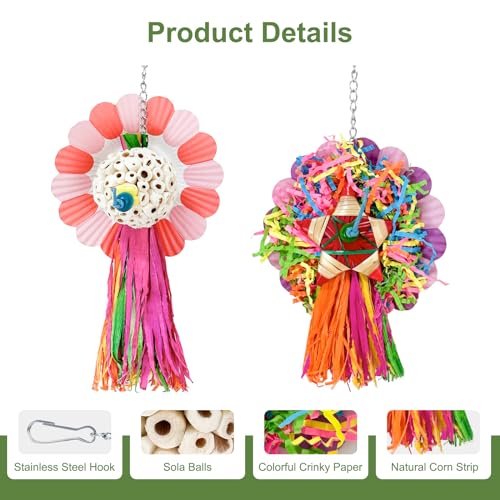 Bird Toys, 3PCS Natural Corn Cob Bird chew Toys Bird Foraging Toys for Small Medium Parrots, Conures, Cockatiel, Lovebird Cockatiel