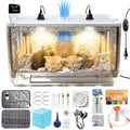 Puppy Incubator with Heating and Fan, Ideal Incubator for Puppies and Kittens, Ensures Good Ventilation and Temperature Control for Newborn Pets (85L)