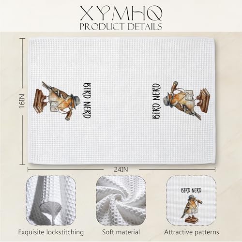 Funny Bird Gifts Kitchen Towels, Animal Nerd Decor Dish Towel, Bird Watching Lover Gag Gifts for Men Women Housewarming, 16x24