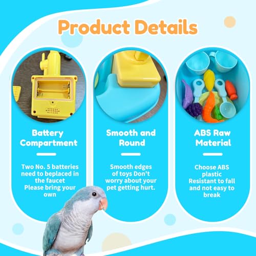 Automatic Bird Shower & Parrot Bath Fountain – Cage Mountable Parrot Shower Box for Cockatiels, Budgies, Conures & Lovebirds - color: Green