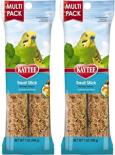 Kaytee Forti-Diet Pro Health Honey Pet Bird Treat Sticks for Parakeets, 2 Bars, 7 Ounce (Pack of 2) - size: 7 Ounce (Pack of 2)