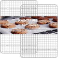 Cooling Rack Stainless Steel, Heavy Duty Cooling Racks for Cooking and Baking, Oven Safe Wire Rack for Cooking, Baking Rack for Oven Cooking Fits Half Sheet Cookie Pan, 12" x 17", 2-Pack - size: 12"x17"