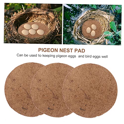 Totority 10Pcs Pigeon Nest Pads Palm Mat for Bird Eggs for Hatching House for Parrots Hamsters Animals Nesting Material