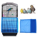Daoeny Universal Bird Cage Cover, Adjustable Seed Feather Catcher, Soft Airy Nylon Mesh Parrot Net, Birdcage Cover Skirt Sheer Guard for Round Square Cages (Blue) - color: Blue