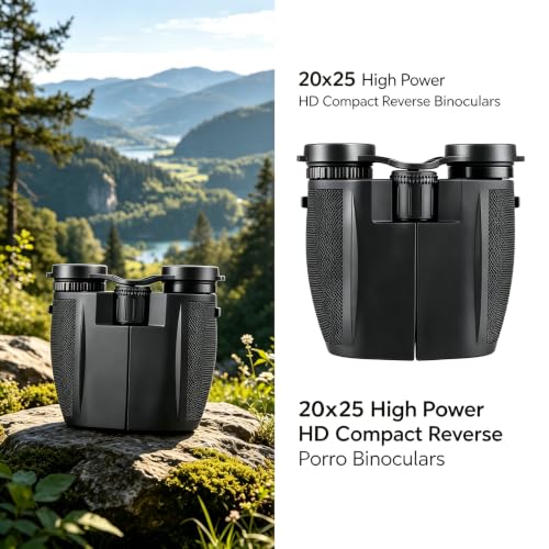 Compact Binoculars for Adults & Kids, Custom Laser Engraving Service, Bird Watching, Theater, Concert, Hunting, Sports Games, Ideal Holiday & Corporate Gift (Black, 20×25) - color: Black, size: 20×25