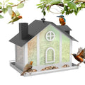 FlowaFoli Bird Feeders for Outdoors, Decorative Large Bird Feeders for Outdoors with Rainbow Acrylic Panels, Ideal Gift for BirdLovers to Attract Feathered Friends Year-Round - style: Standard