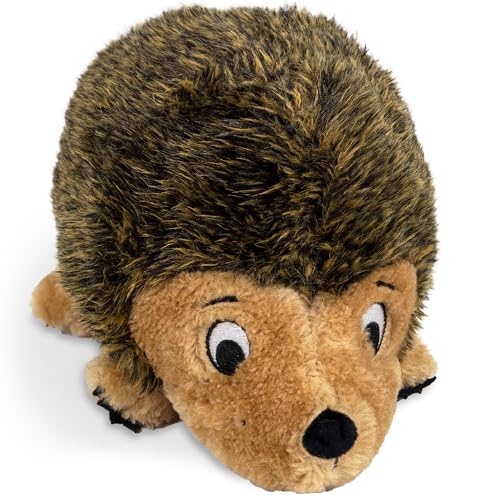 Outward Hound Hedgehogz Plush Dog Toy, Squeaks & Grunts, XL, 12" x 9" | Soft Realistic Faux Fur, Round for Rolling & Chasing, Cuddle & Carry, Interactive Fetch, Light Chewers, Dogs & Puppies - size: X Large (Pack of 1)