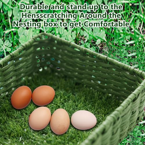Chicken Nesting Box Pads , Washable Artificial Grass Nesting Mats Cuttable Chickens Nest Box Bedding Liners Reusable Nesting Pads for Chicken Coop Egg Duck Chicks Goose 12x12x1.35inch (6PACK) - size: 6pcs-12x12x1.35 inches