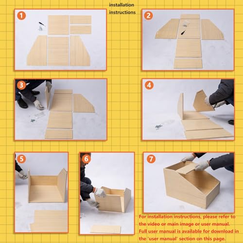 Rabbit Nesting Box, 18"x13"x12", Wood | 5" Entry Height, Fully Detachable Lid, For Breeding, Nursing & Nesting, For Rabbits, Chickens, Guinea Pigs, Chinchillas - size: 18"x13"x12"
